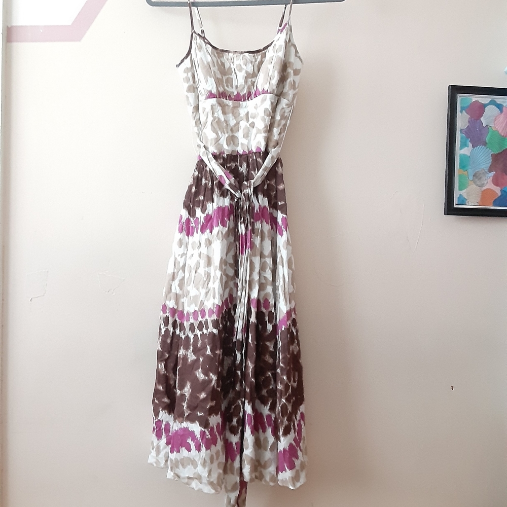 BCBG Strapless Dress With Tie Back